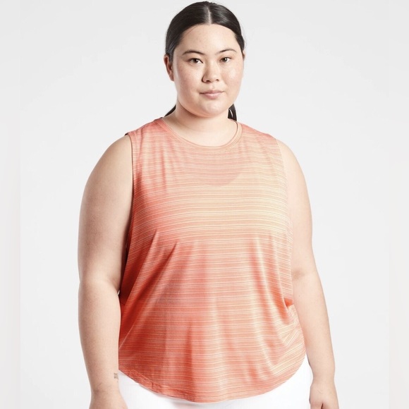 Athleta Cloudlight Plus Size Modal Blend Striped Muscle Tank Size 3X - Picture 1 of 5